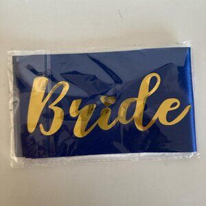 Navy and gold Bride to be sash
